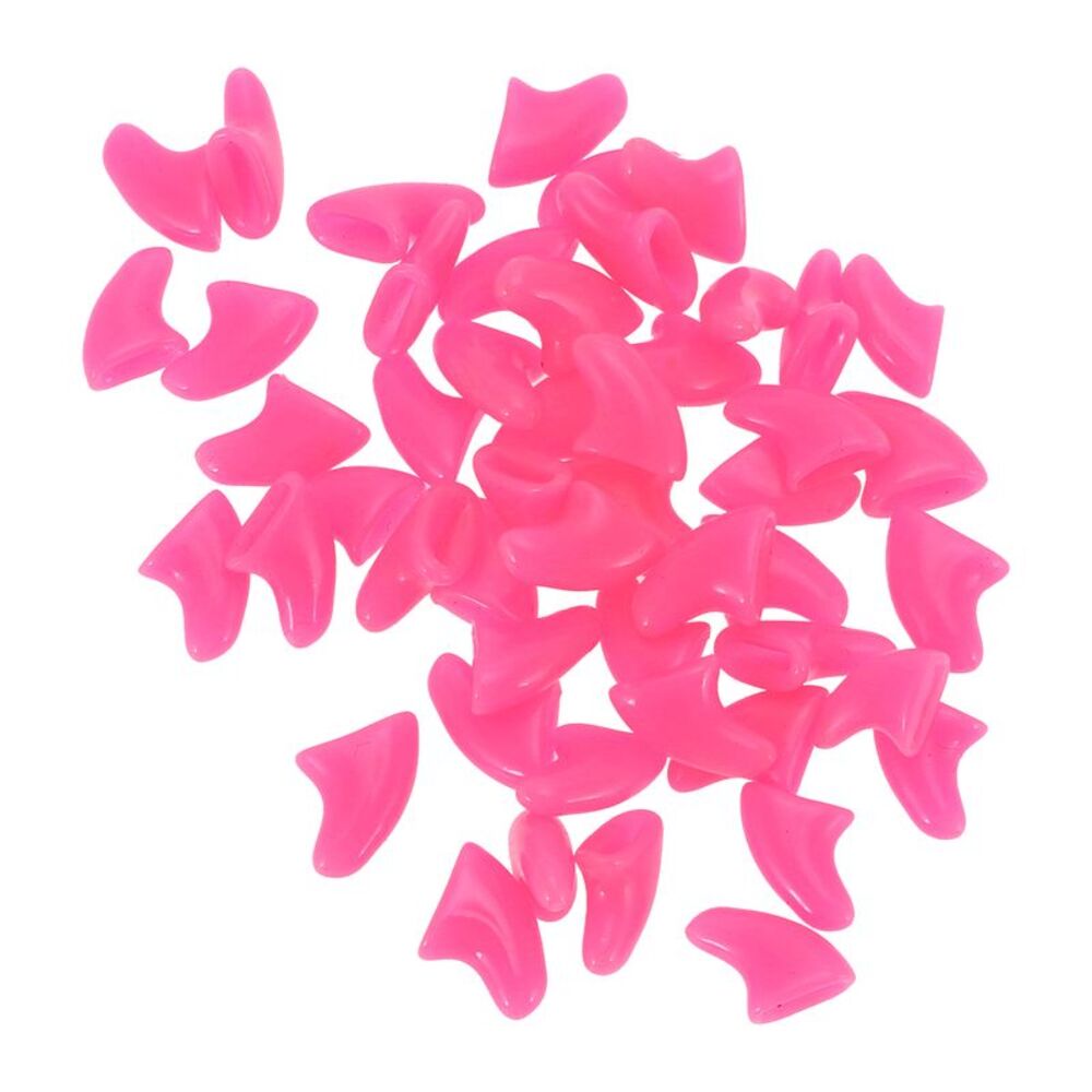 Portable Anti-scratch Pet Nail Caps 50 Pcs Rose Red Small